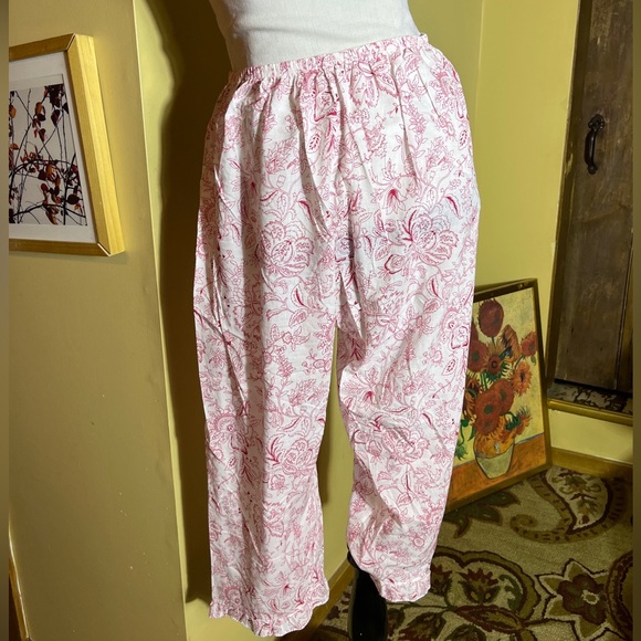 Vtg VERMONT COMPANY STORE Size 1X PJ Pajama White & Red Button Front Bloomer USA - Picture 3 of 16